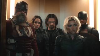 The MCU's Thunderbolts inside elevator